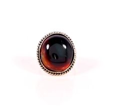 Handmade Brass Ring with Onyx Gemstone for Women Gift for Her